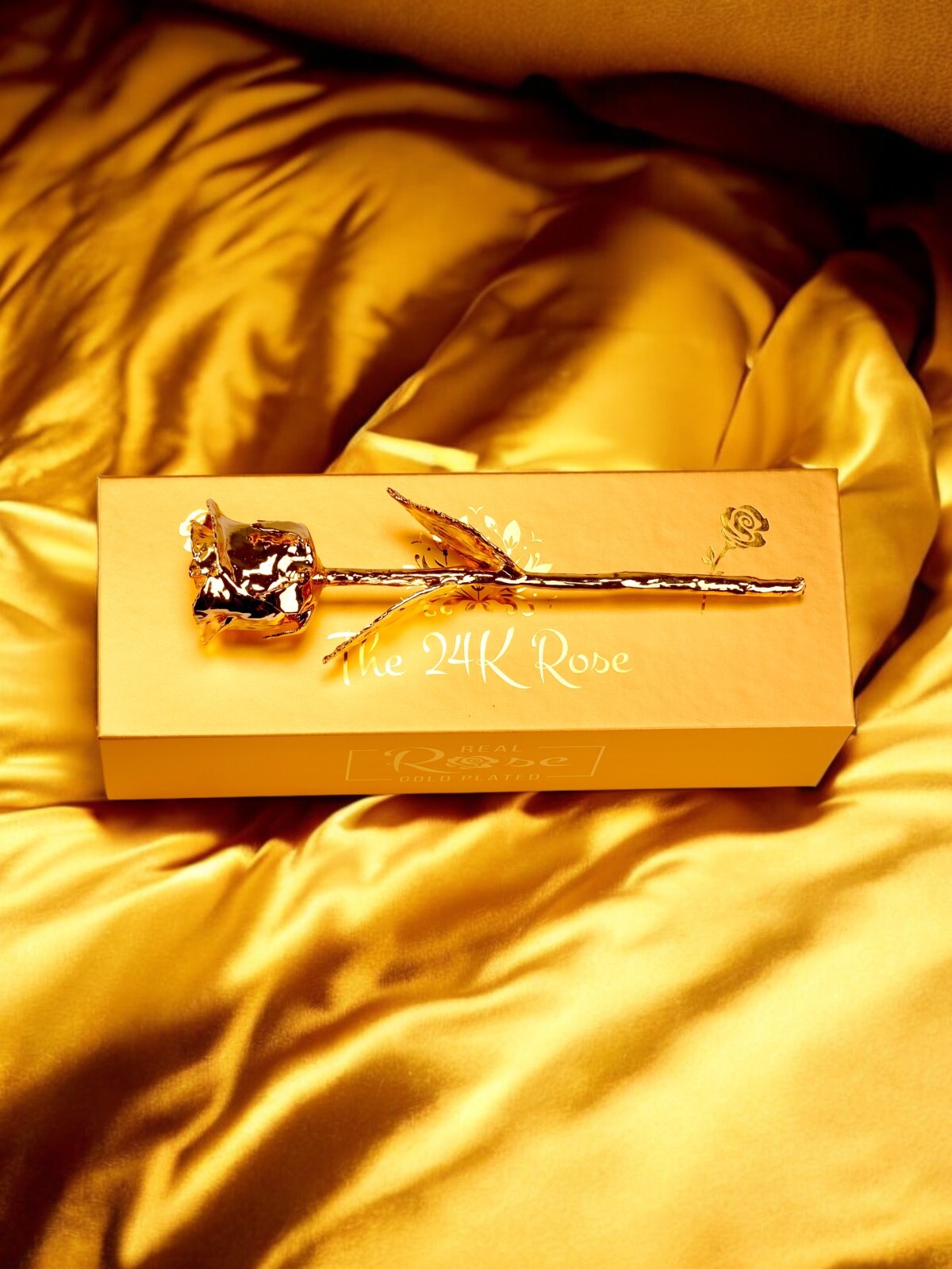 100% Natural Rose Dipped In 24K Gold, 11.5″, Wedding, Anniversary, Proposal,