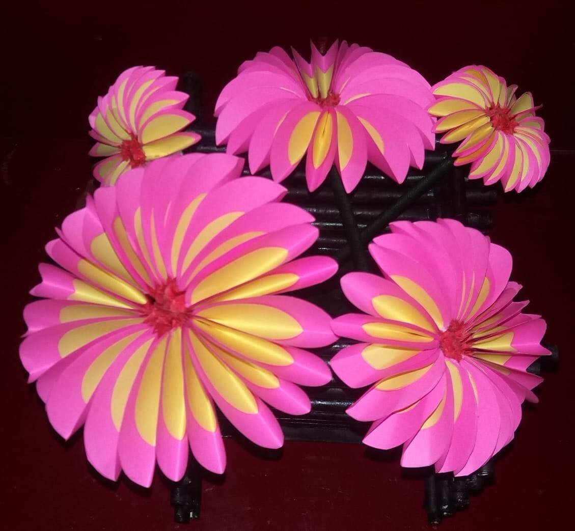 Paper flowers for Home decoration high quality free shipping