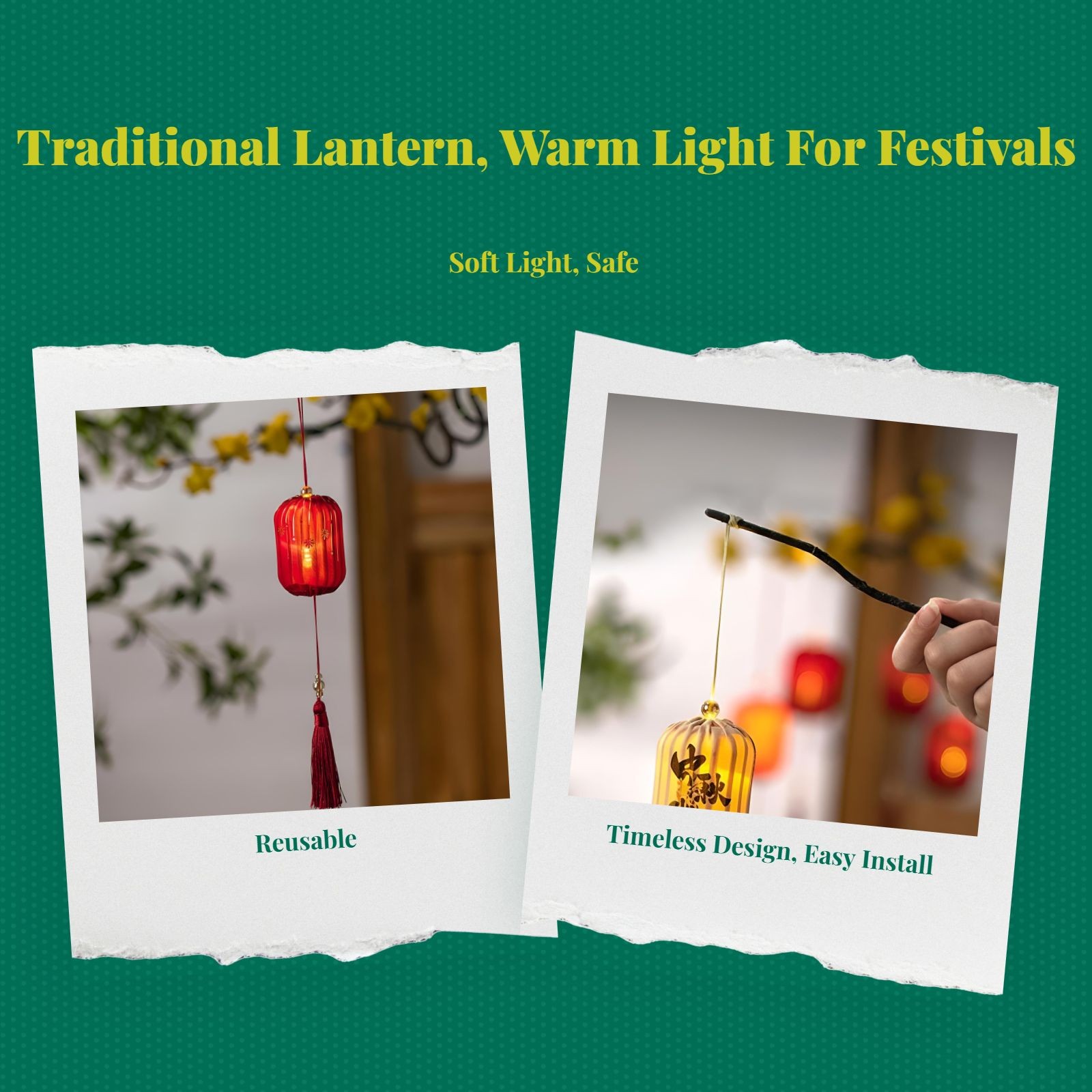 Mid-Autumn Festival Lantern Waterproof Outdoor Hanging Decor