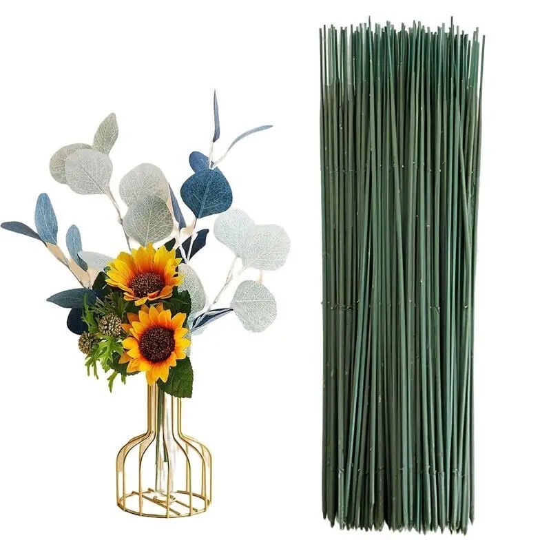 100 Pcs Bouquet Stem Wrapping Decorative Flower Roses Fresh Flowers Branch