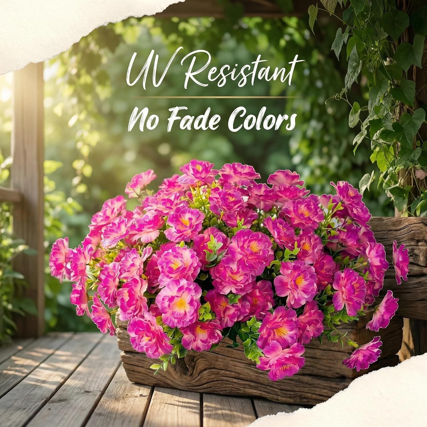Fake Hibiscus Artificial Flowers, Outdoor, 6 OR 12 PCS, UV Resistant
