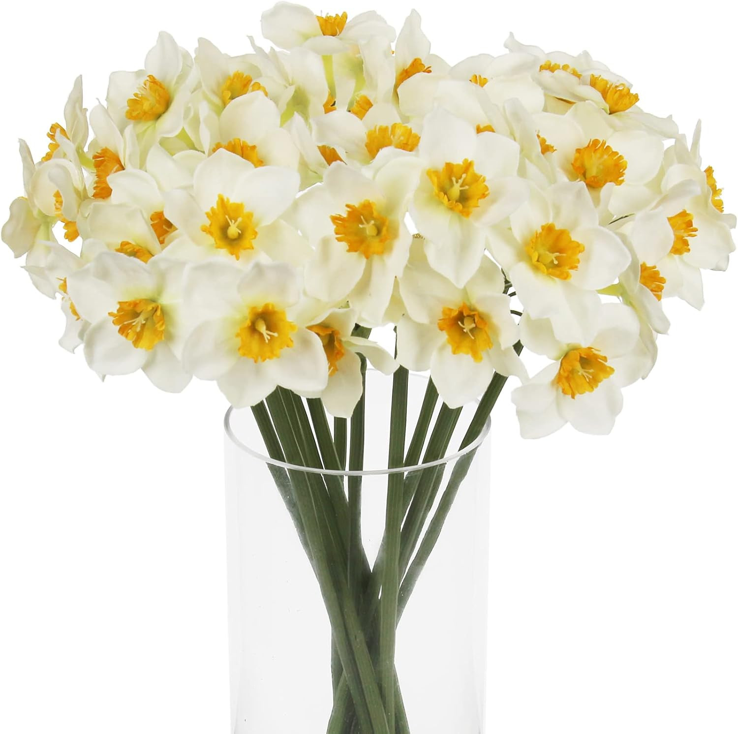 Artificial Daffodil Flowers 15.8 Inches Narcissus Spring Flower Fake Silk Flower