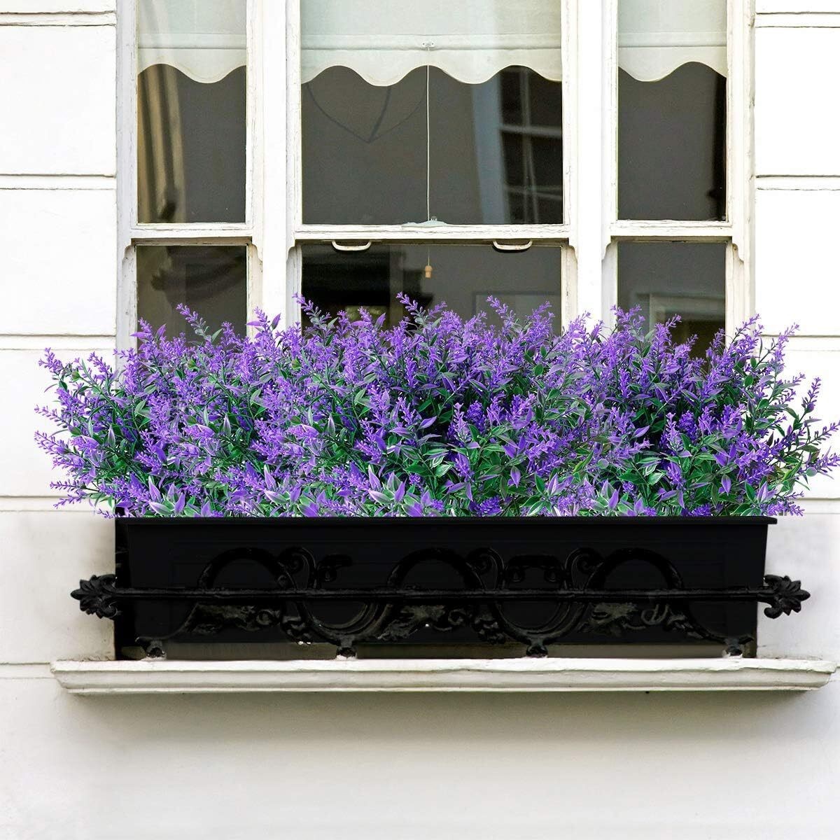 8-40 Bundles Artificial Flowers Fake Plants Outdoor UV Resistant Plastic Flowers
