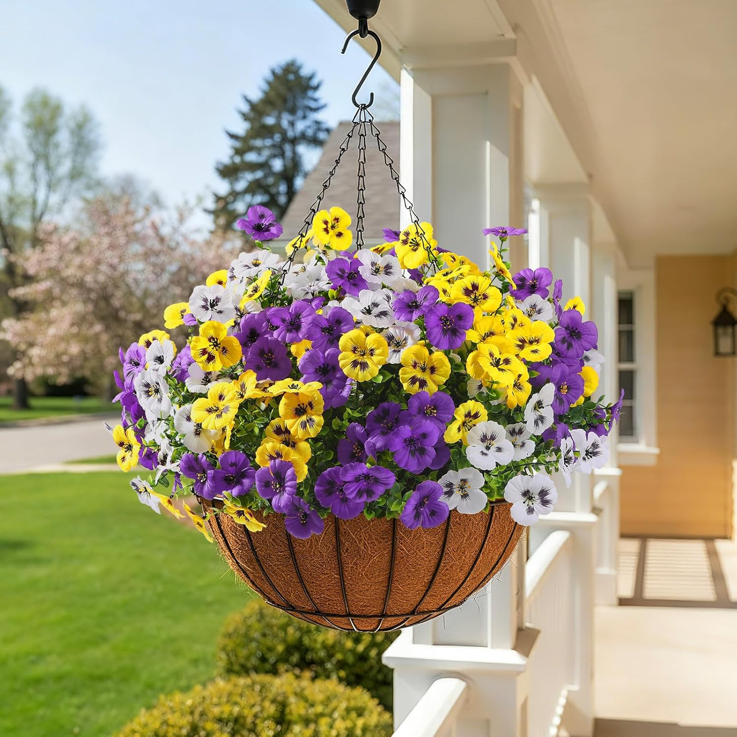 Alupssuc 24 Bundles Artificial Flowers for Outdoors Spring Decorations, Big Fake