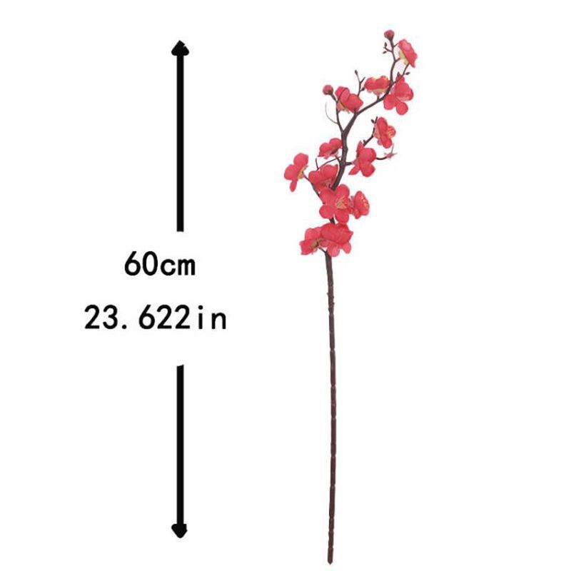 60cm Long Artificial Plum Flower Silk Petals Spring Winter Home Garden Decor NEW