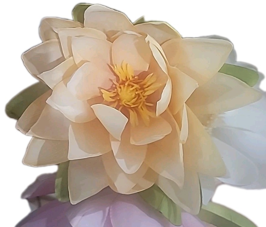 Set Of 8, 25″ Silk Artificial Realistic Pink 9″ Lotus Blossom Flower Decoration