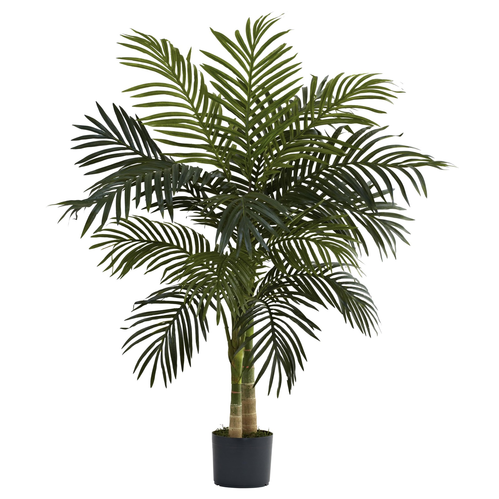 Nearly Natural 4ft Golden Cane Palm Artificial Tree Faux Tropical Plant Indoor