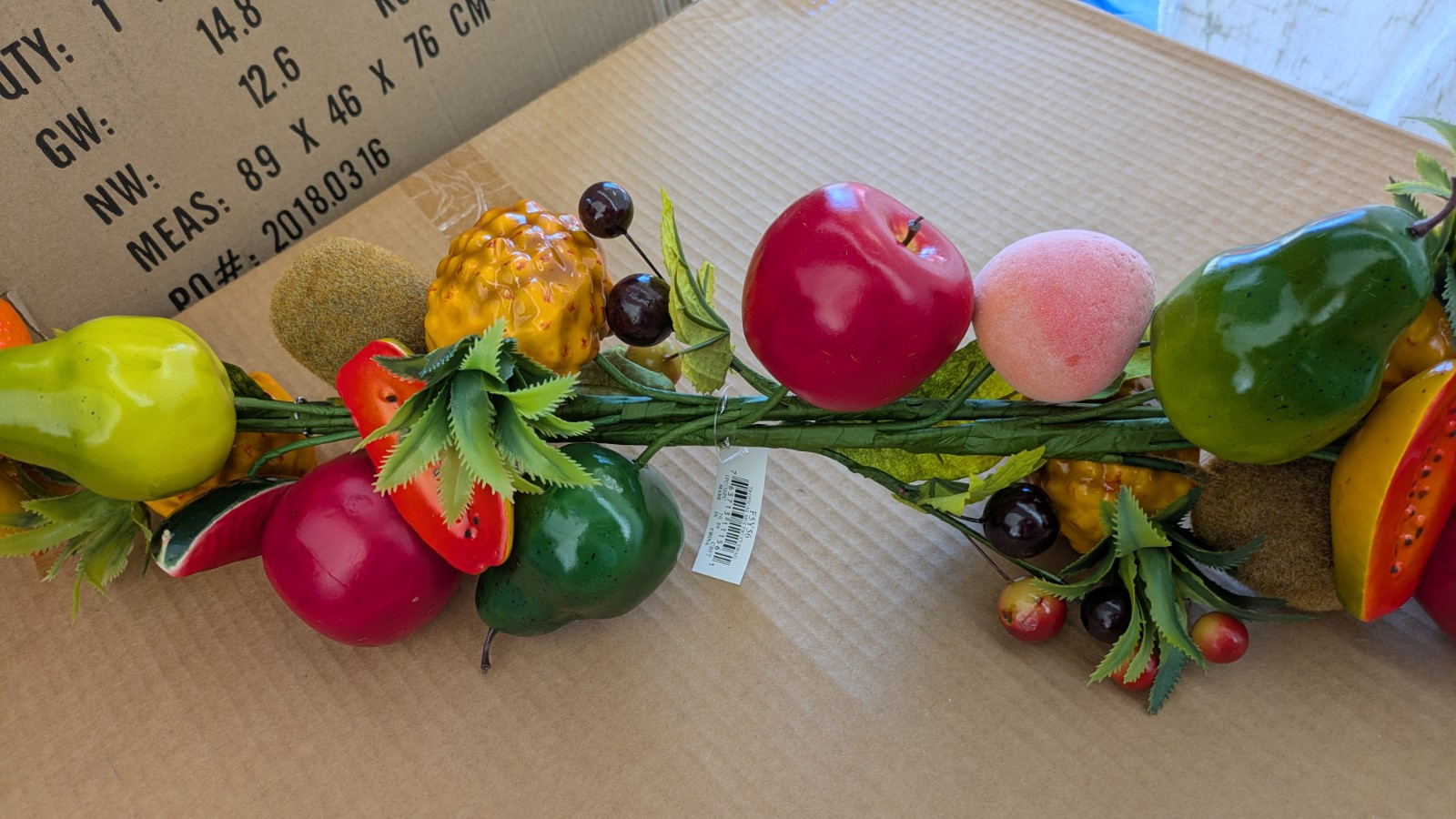 Tropical Mix Fruit Swag for Wall, Home/ Kitchen Decoration, 35″ Long F5Y56 New