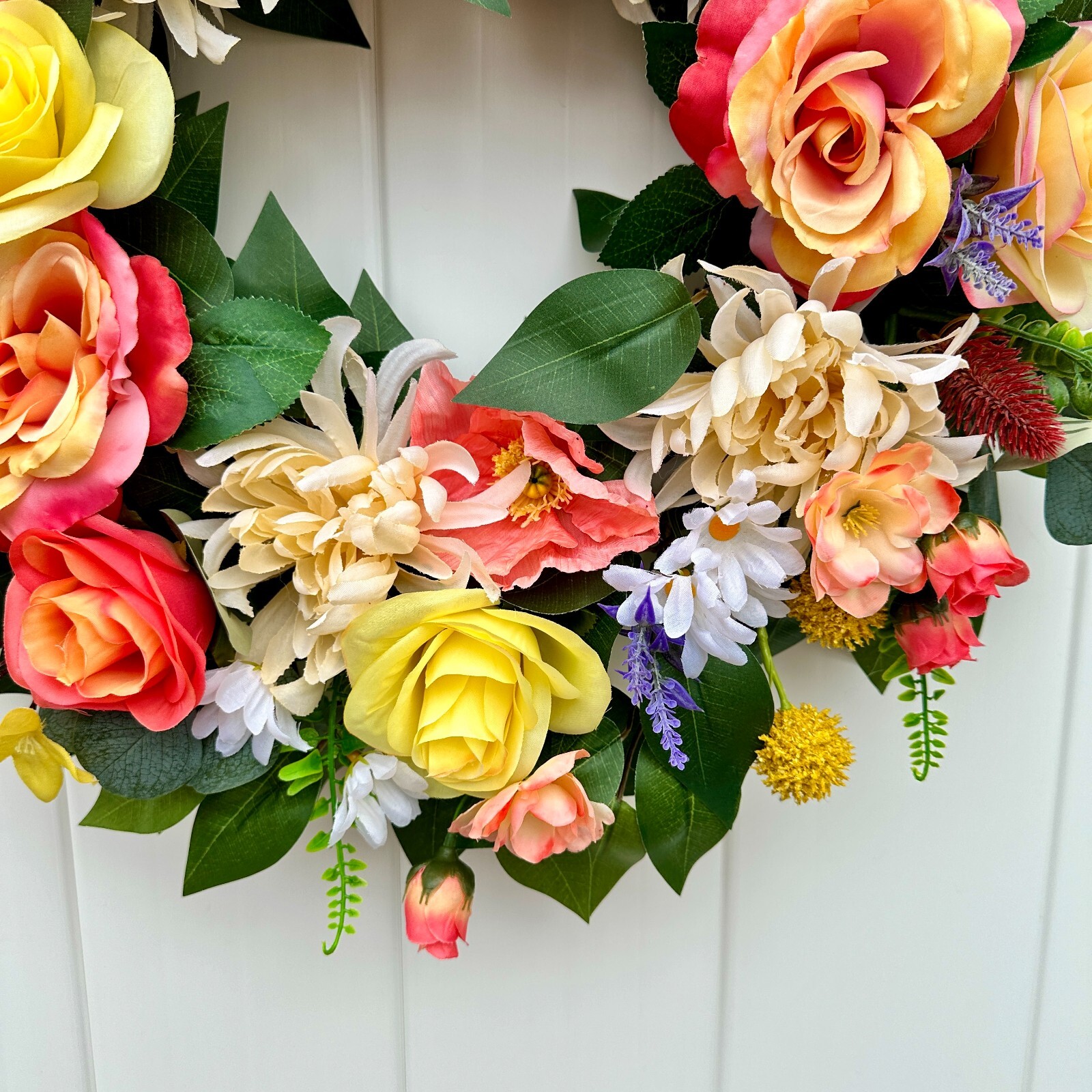 Rose, Chrysanthemum, Grandiflorum, and Peony Wreath