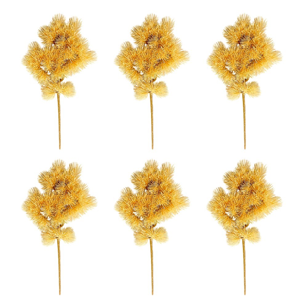 6 Pack 35cm Fake Pine Branches for Indoor and Outdoor Event Decoration