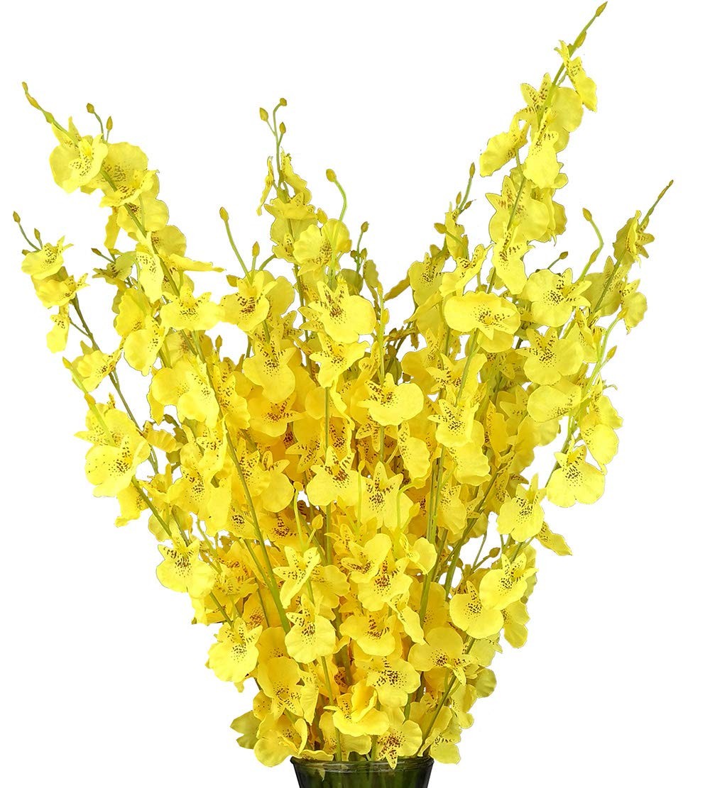 Artificial Flowers Orchids Silk Fake Flowers In Bulk 11 Pcs each 28ย For Weddi