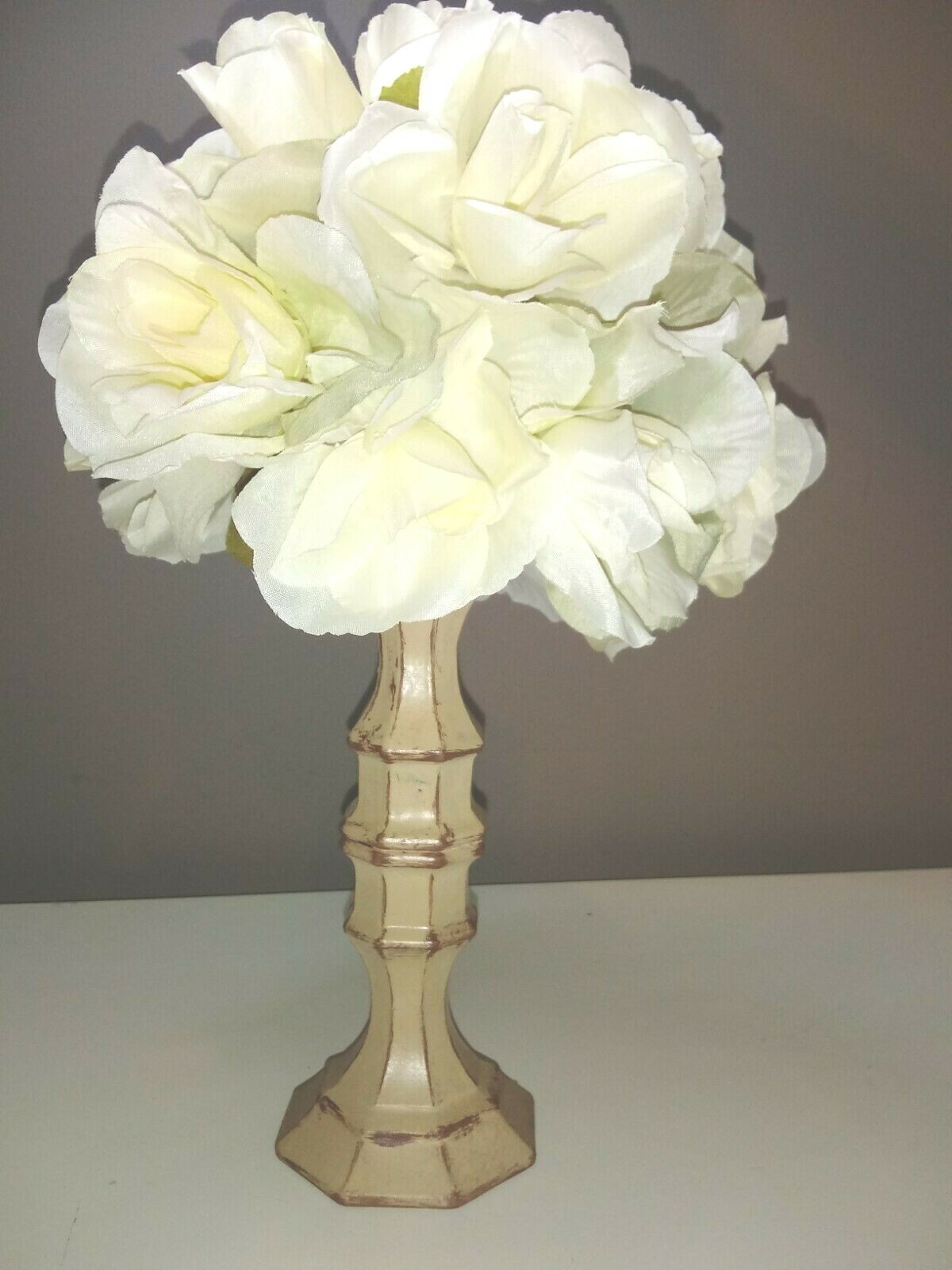 Cream Rose Topiary Plant