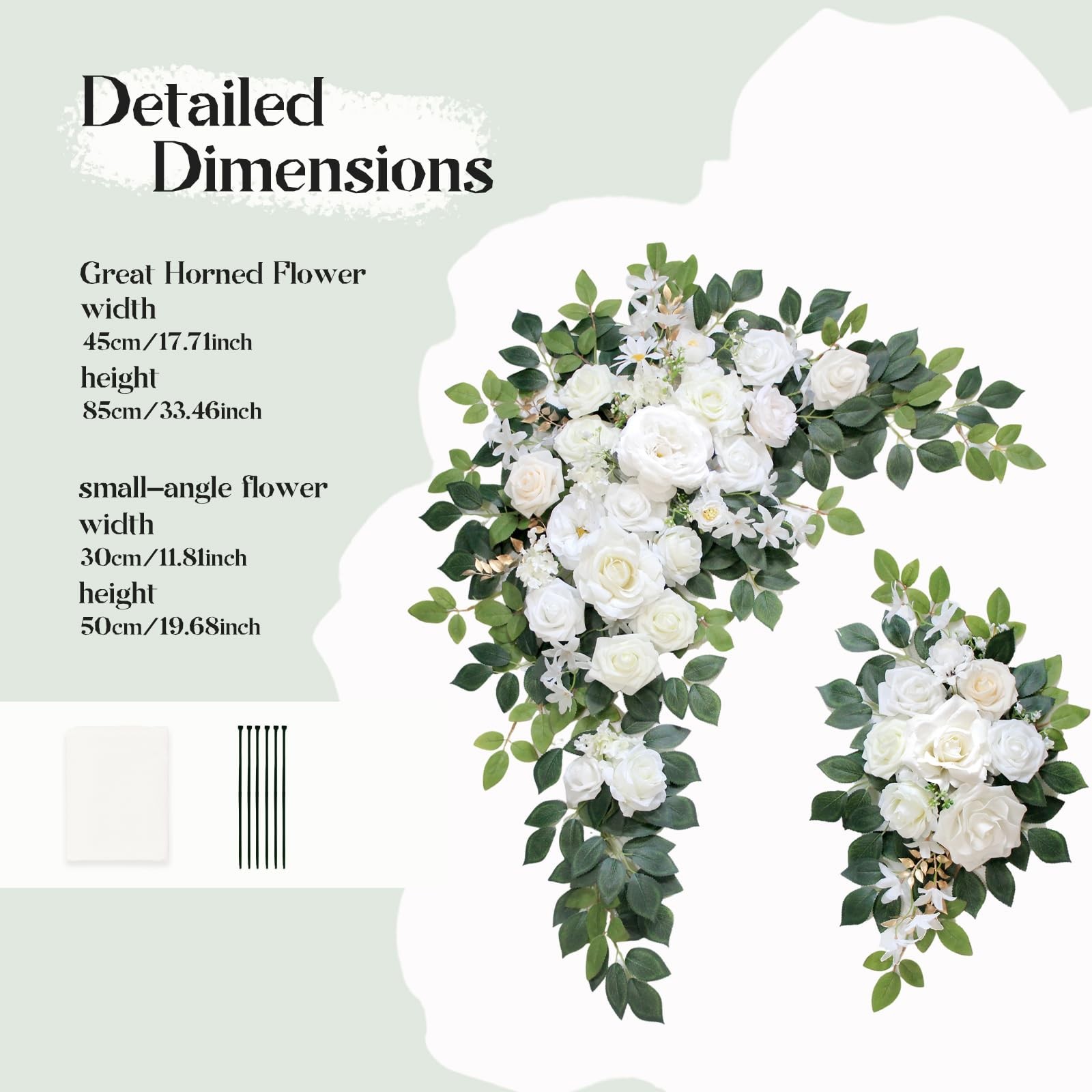 Wedding Arch Flowers Kit,Artificial Flower Arch Decor (Set of 3),2pcs Artific…