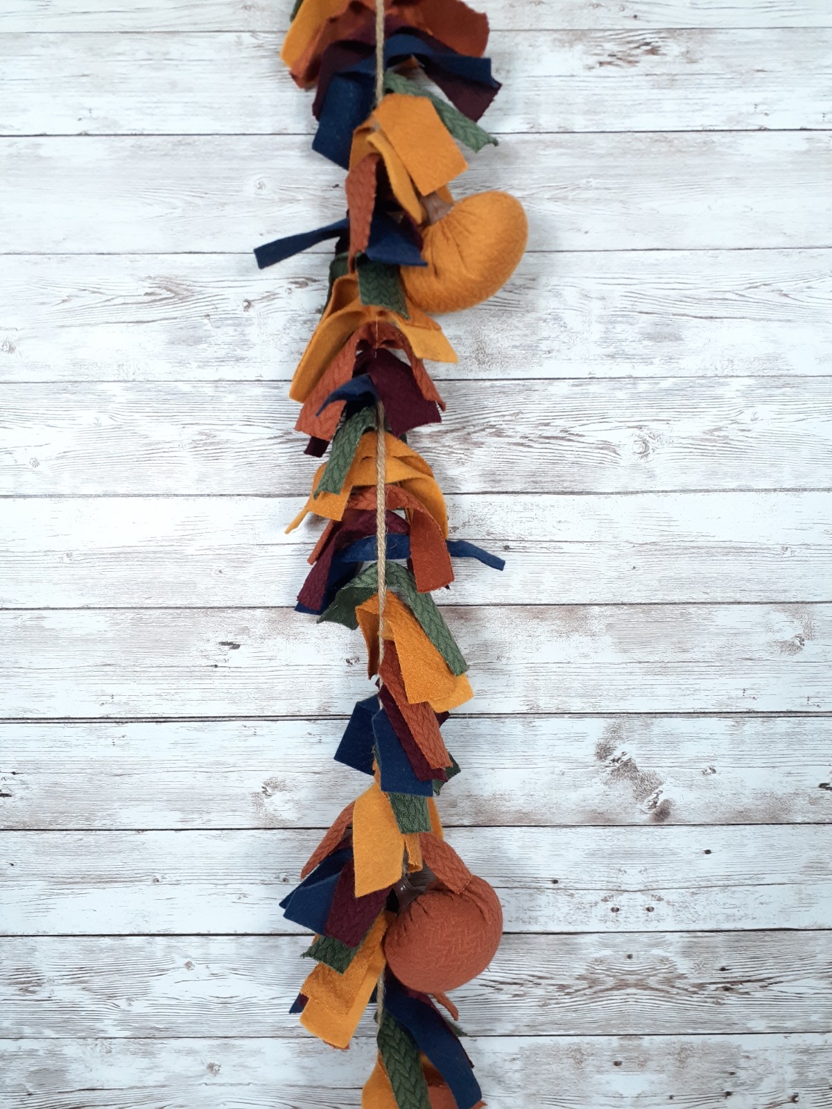 Ashland Fall Fabric Garland 6 ft Pumpkins Felt Autumn