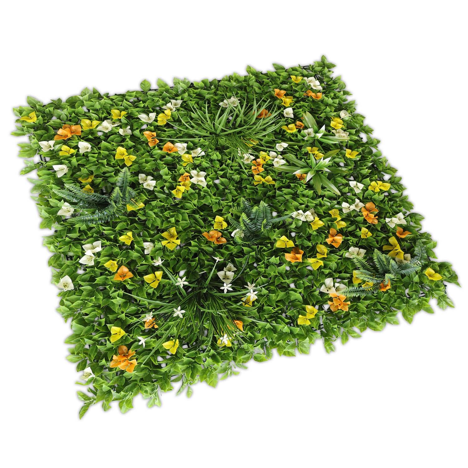 40″ Artificial Faux 3D Mix Leaves Wall Panel Fence Screen Home Outdoor Decor #06