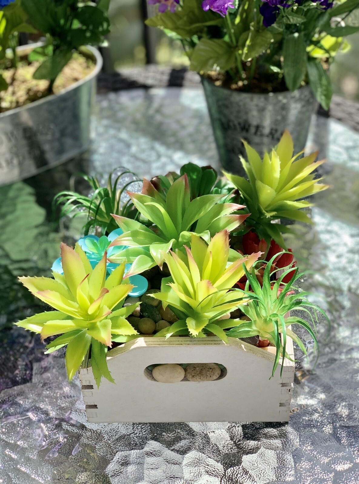Flower Arrangement Artificial Succulent Flowers Garden and Home Decor CP00040