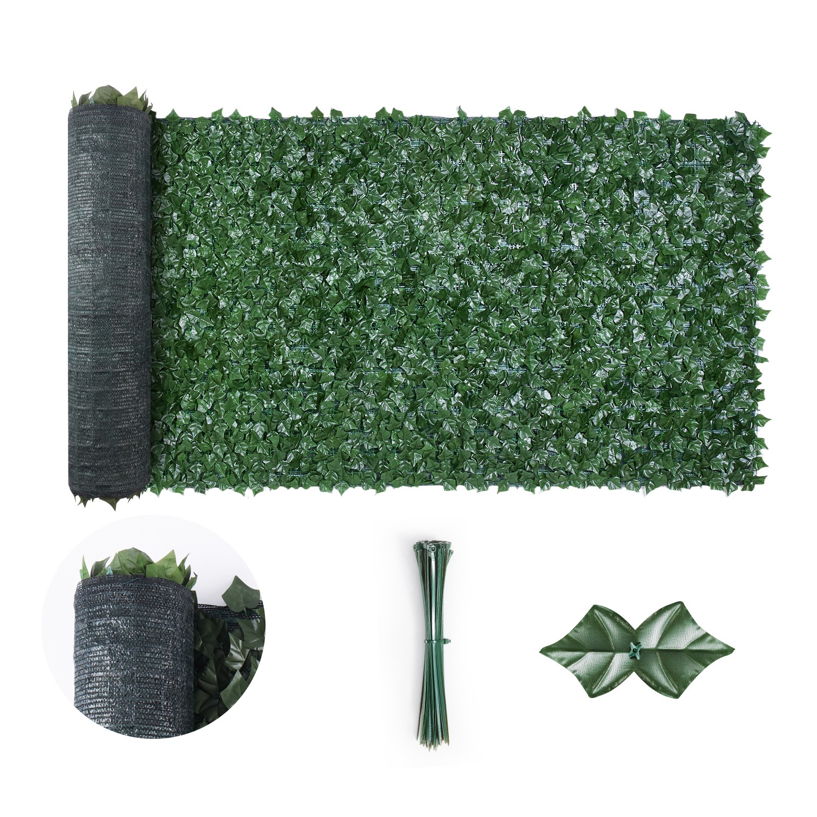 Uimoso 39″x98″ Artificial Faux Ivy Leaf Privacy Fence Screen Decor Panel Hedge
