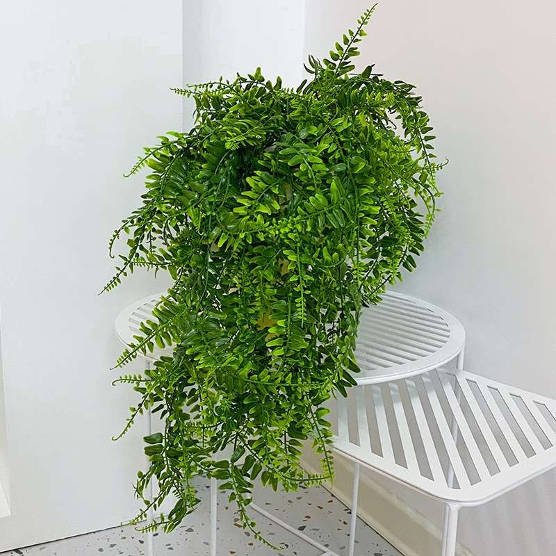 2Pcs Set Artificial Plants Vines Boston Fern Persian Rattan Greenery Fake Ferns