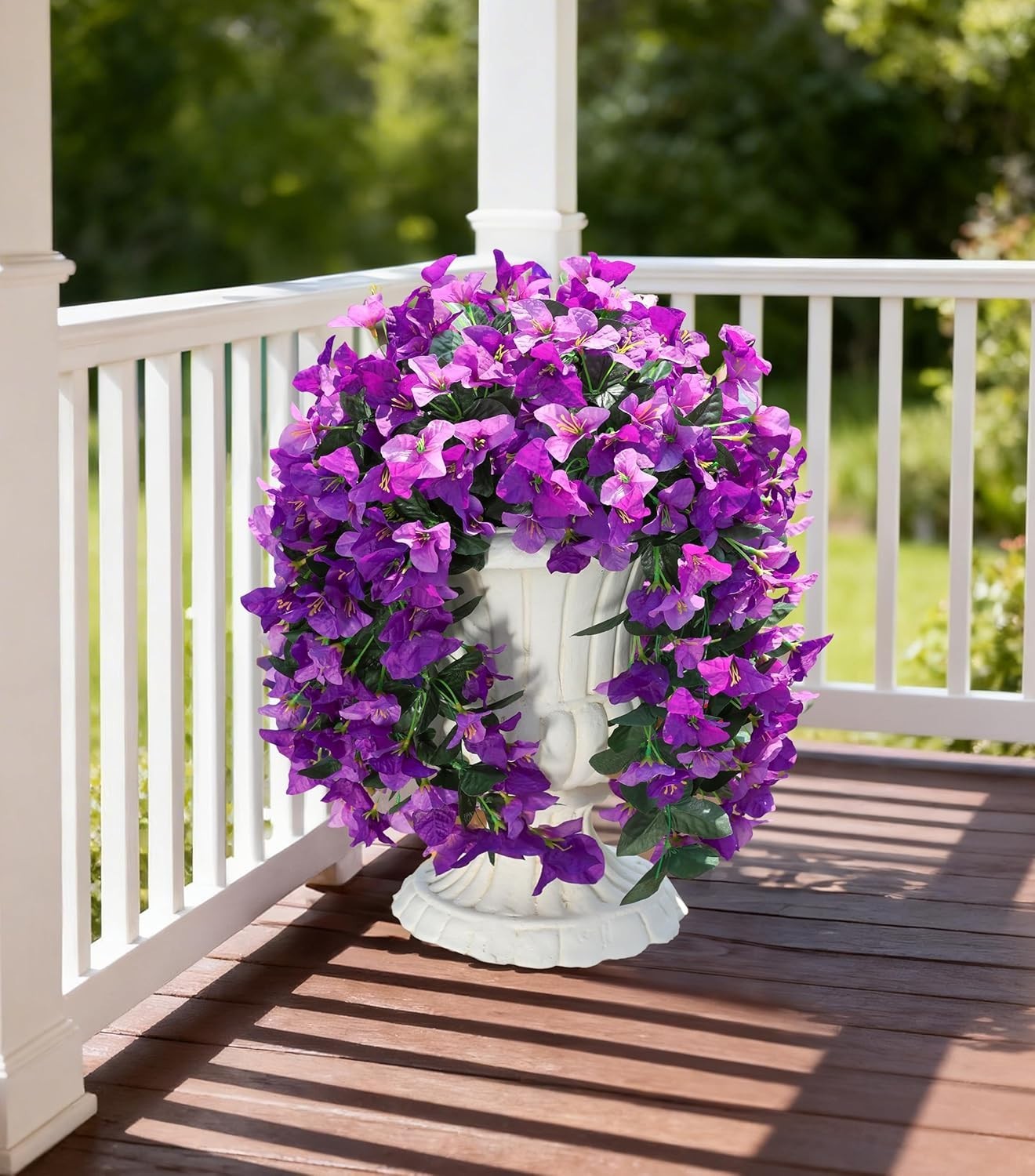 Artificial Bougainvillea Vines 2 Pack UV Resistant Outdoor Flowers for Garden…