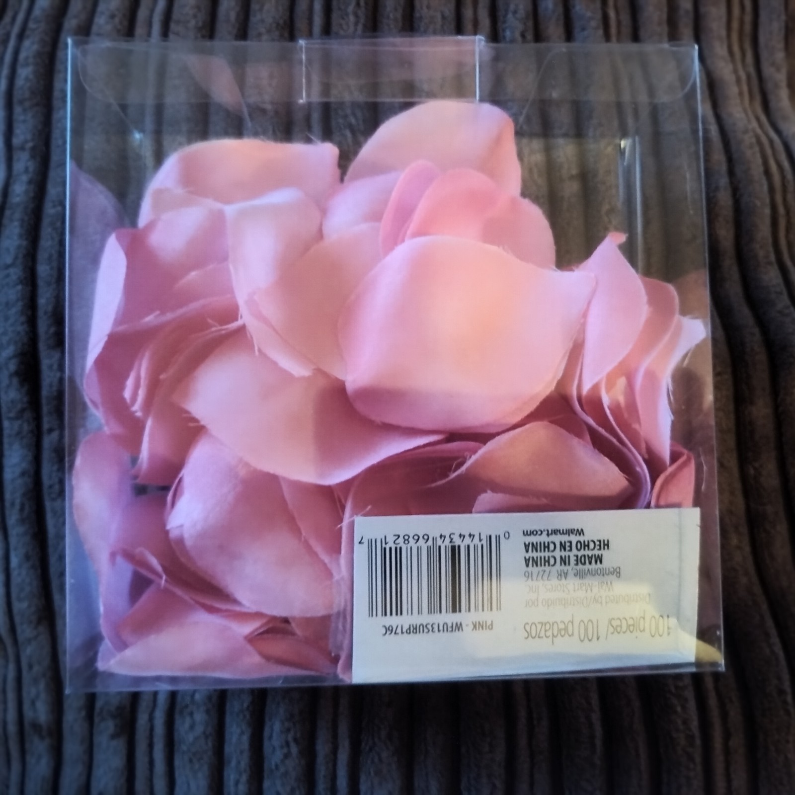 Walmart Decorative Artificial Pink Rose Petals, Many Used
