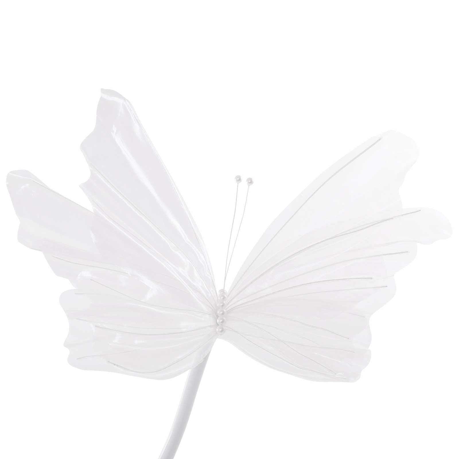 Butterfly Decoration with Standing Base, Artificial Decoration Butterflies White