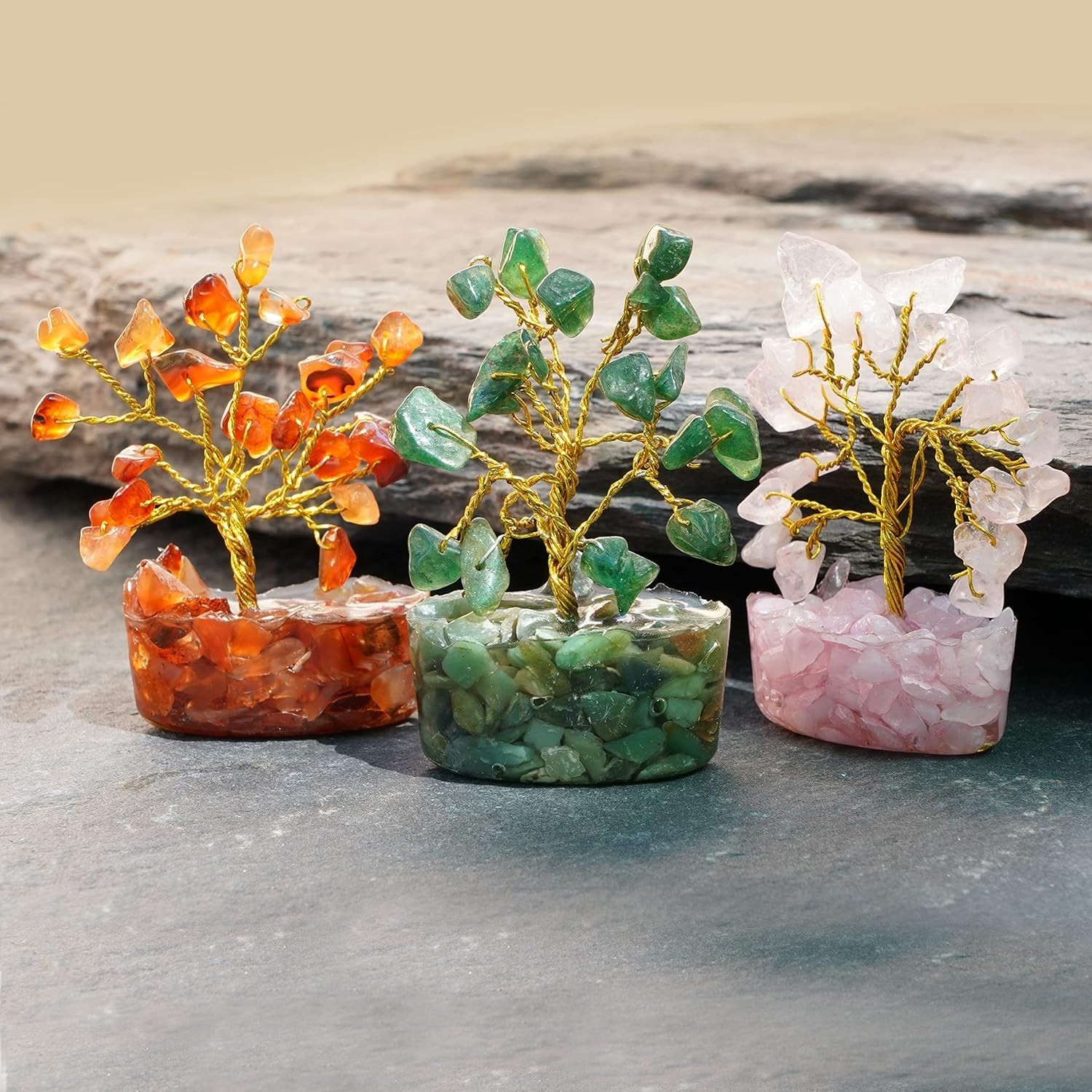 12 Pack Chakra Healing Crystal Tree Tree of Life Positive Energy Desk Decor