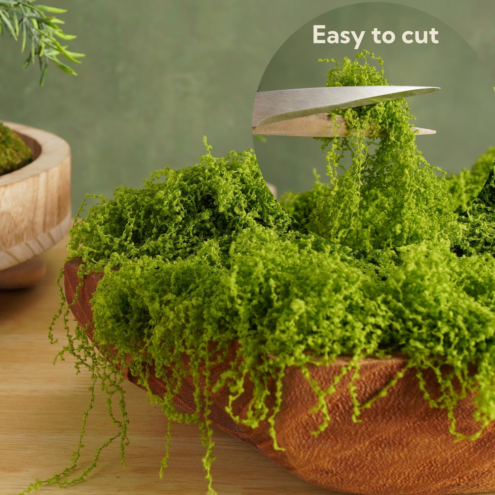 Fake Moss for Crafts – 3.5OZ Fluffy Cloudlike Artificial Moss for Potted Plan…