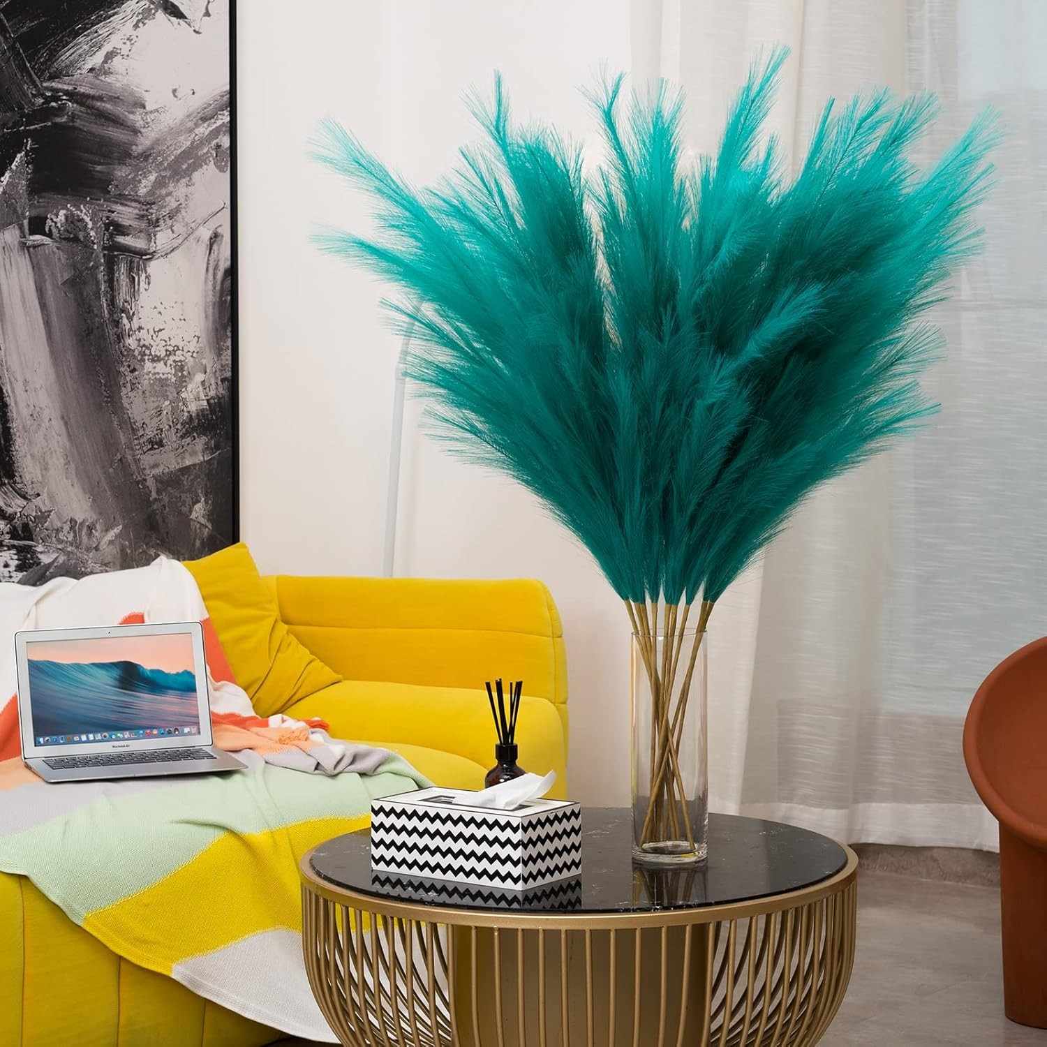 43-inch/110-centimeter artificial pampas grass decoration (green)