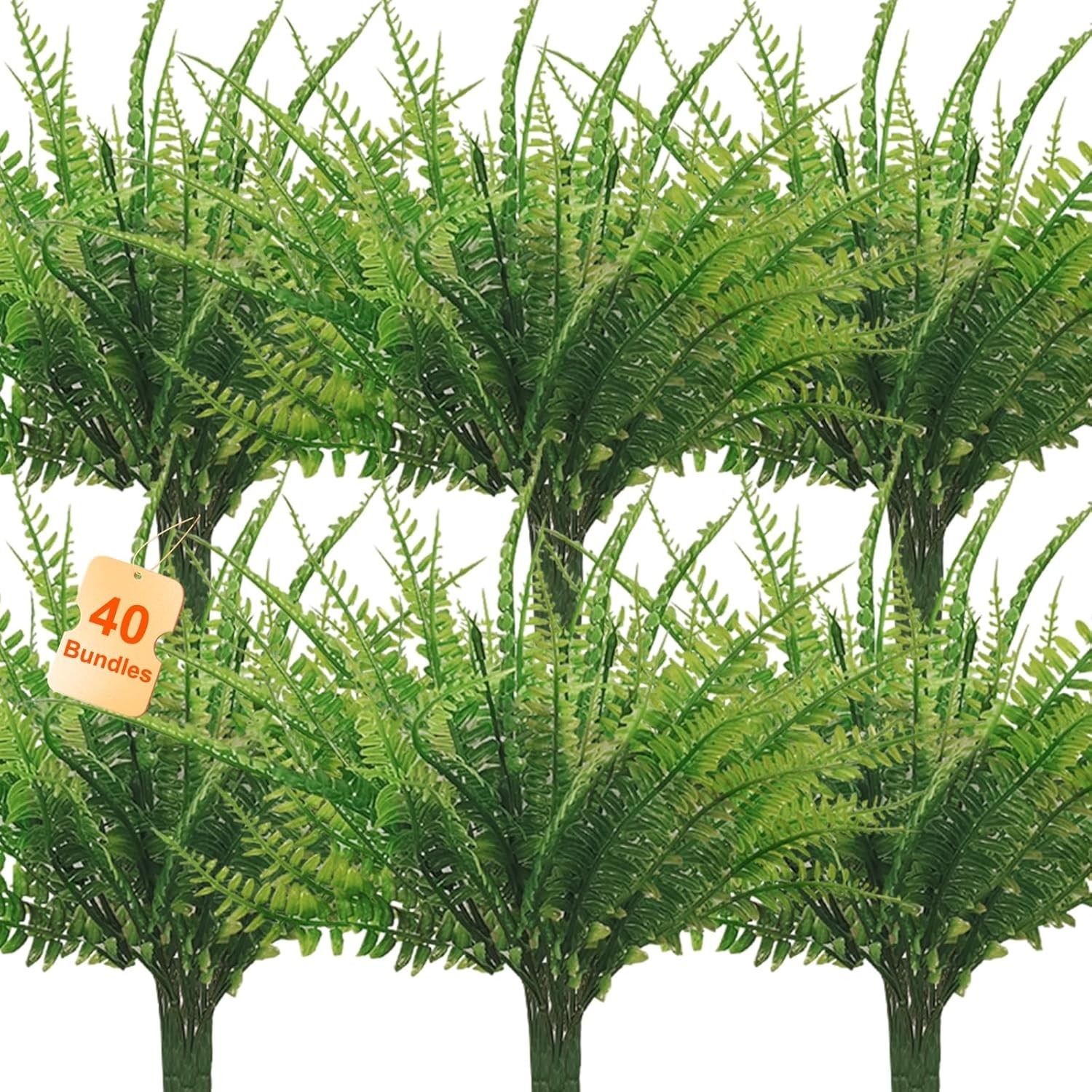 40 Count Artificial Boston Ferns – Perfect for Creating Natural Spaces