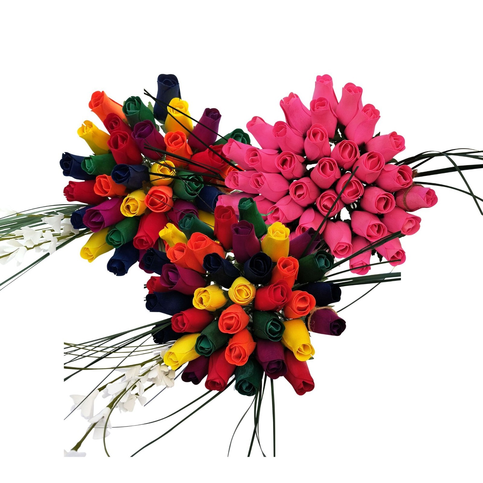 Gay Pride LGBTQ Autism Flower Bouquet. The Original Wooden Rose 1,2,3 Dozen