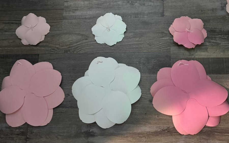10 Inch Lotus Flower Card Stock Handmade Parties, Bedroom WHITE