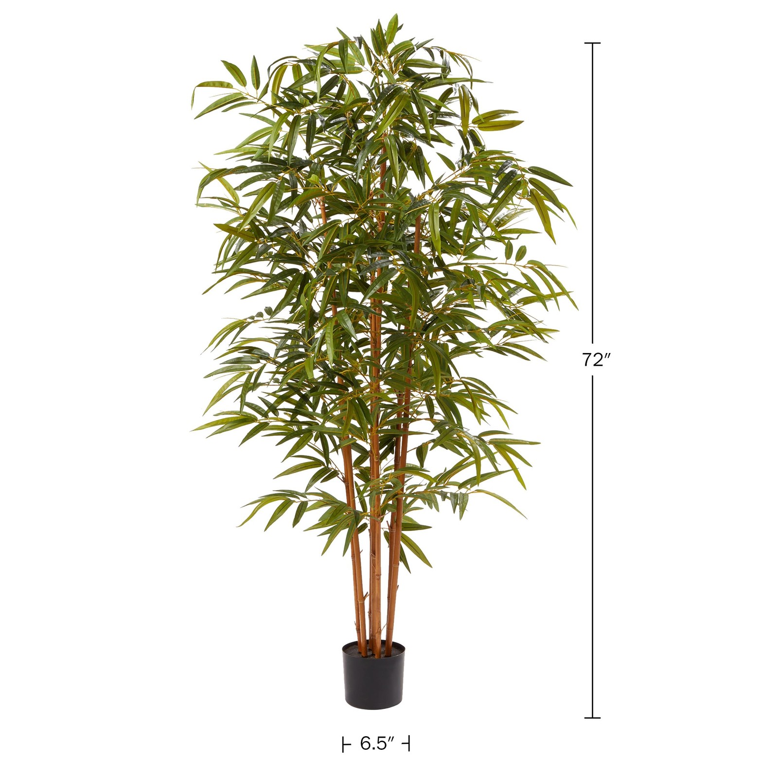Artificial Bamboo Tree – 6FT Fake Plant with Adjustable Leaves and Pot – Faux…