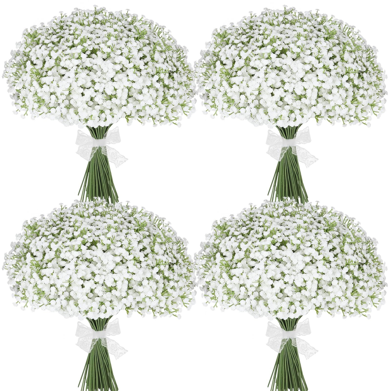 17.7 Inch White Artificial Baby Breath Flowers Fake Gypsophila Decor 30 PCS