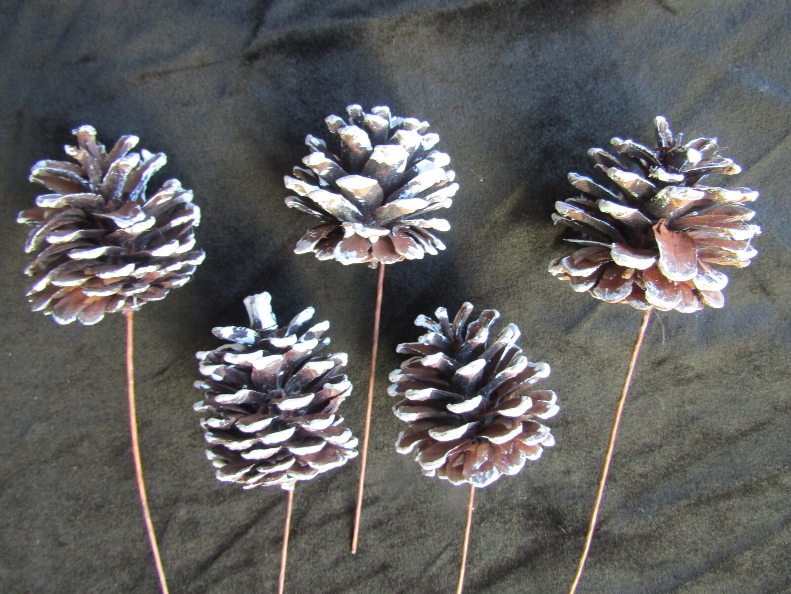 Pinecone Plant Picks Lot of 5 Vintage Christmas
