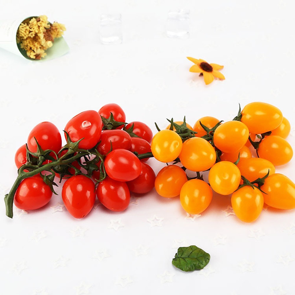 Realistic Artificial Red Vine Tomato Fruit Vegetable 19cm High Quality