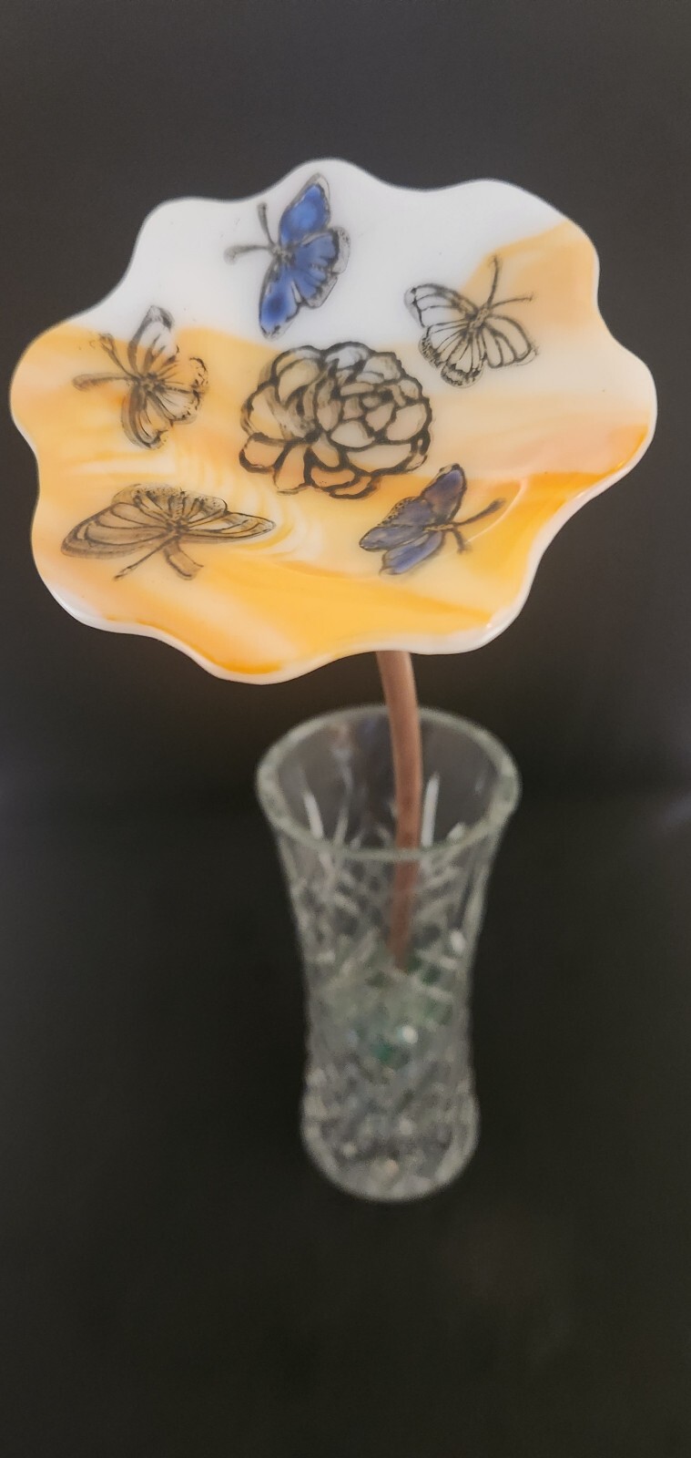 3″ to 3 1/4″ Forever Flowers – Handcrafted with Fused Glass (vase not included)