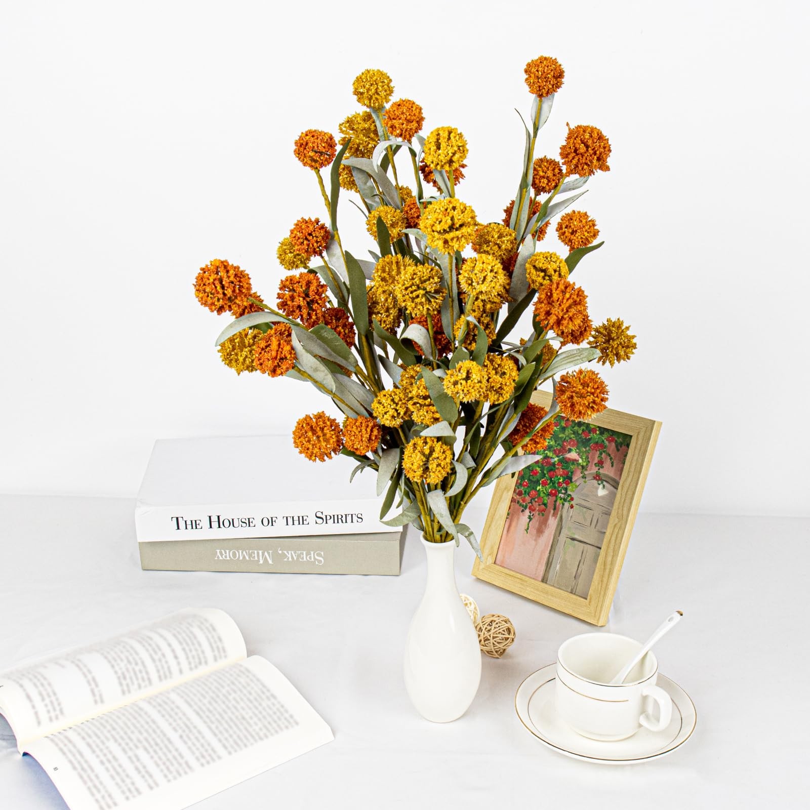 6 PCs Artifical Fall Flowers 17 Inches Fall Floral Picks Faux Autumn Branches…