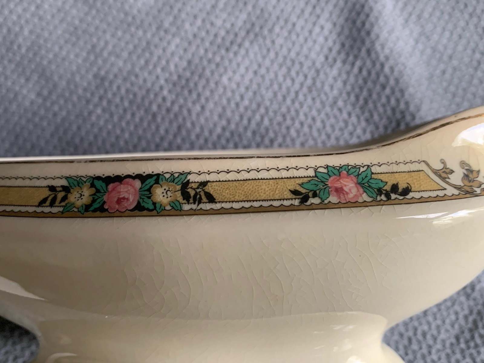 Mount Clemens Gravy Boat MTC2 1932 USA Antique Unique Floral Dish? Crafts