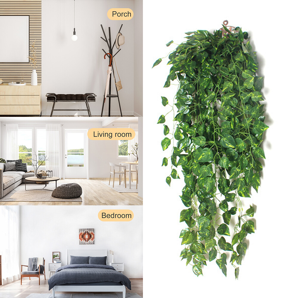 2Pcs Artificial Fake Flower Vine Hanging Garland Plant Indoor Home Decor