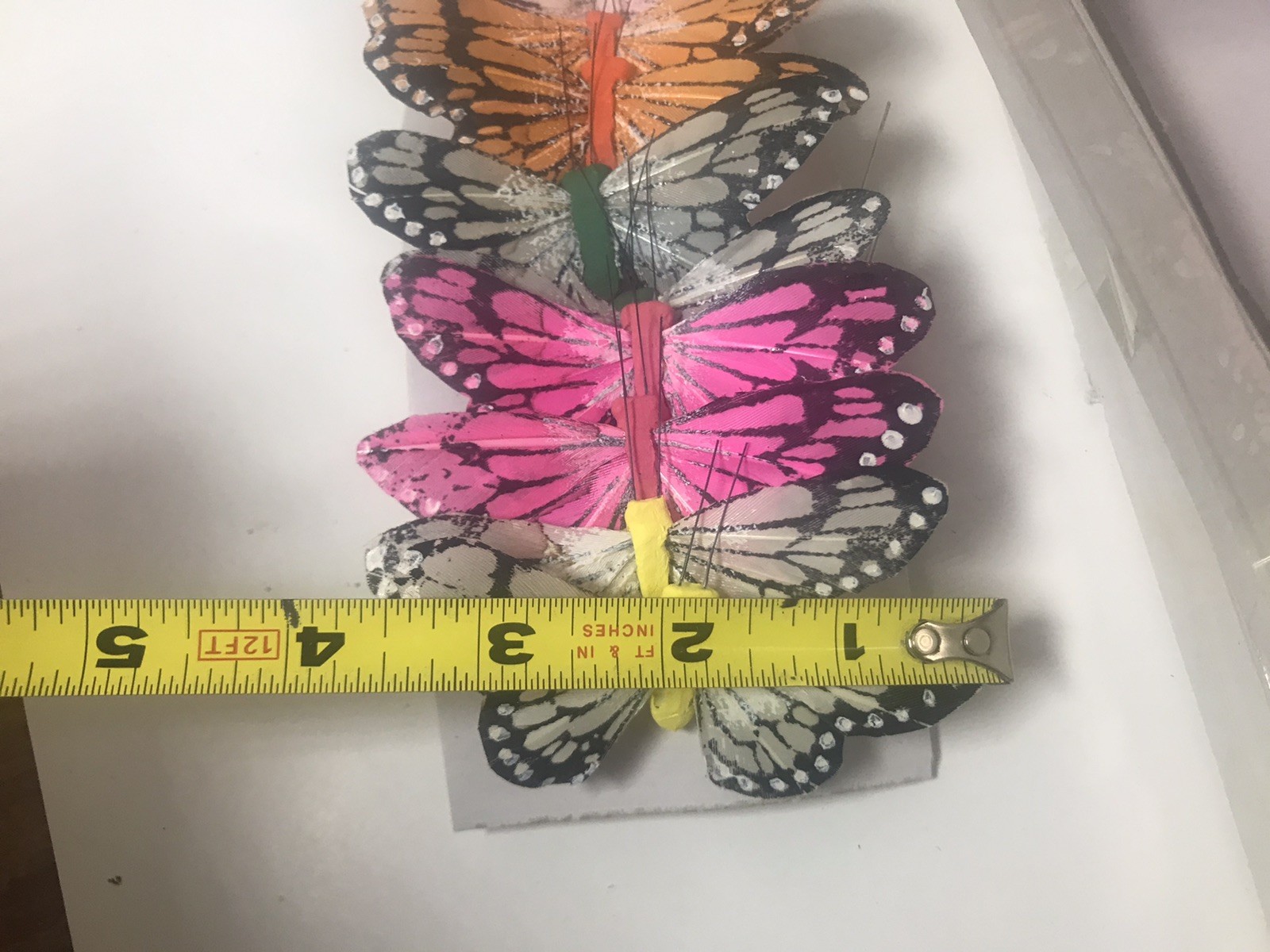 NOS Fake Butterfly for Craft Decoration Lot Of 36 with Wire Wedding Vintage
