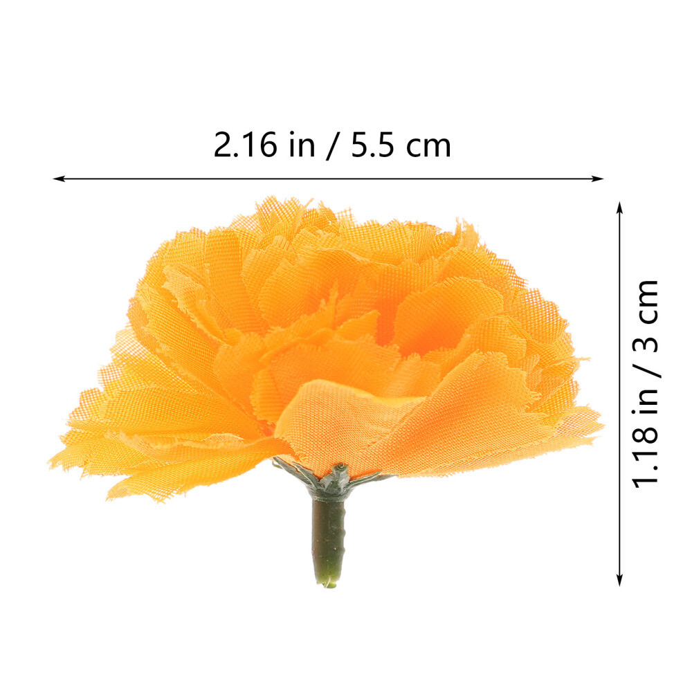 50PCS Wedding Marigold Flowers Marigold Flower Head Artificial Marigold Flowers