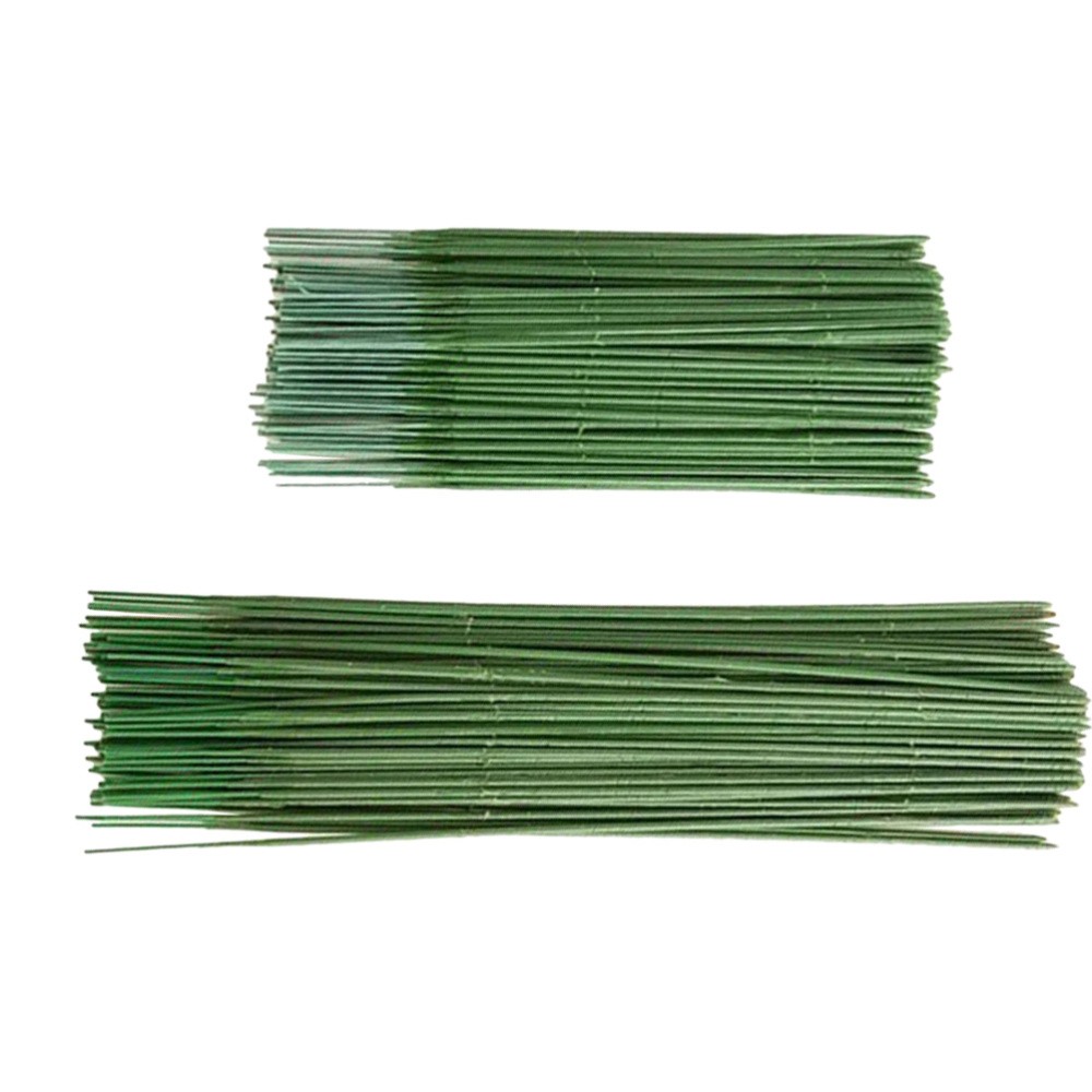 100Pcs Flexible Plastic Flower Rods Dark Green for Wedding and Home Decor