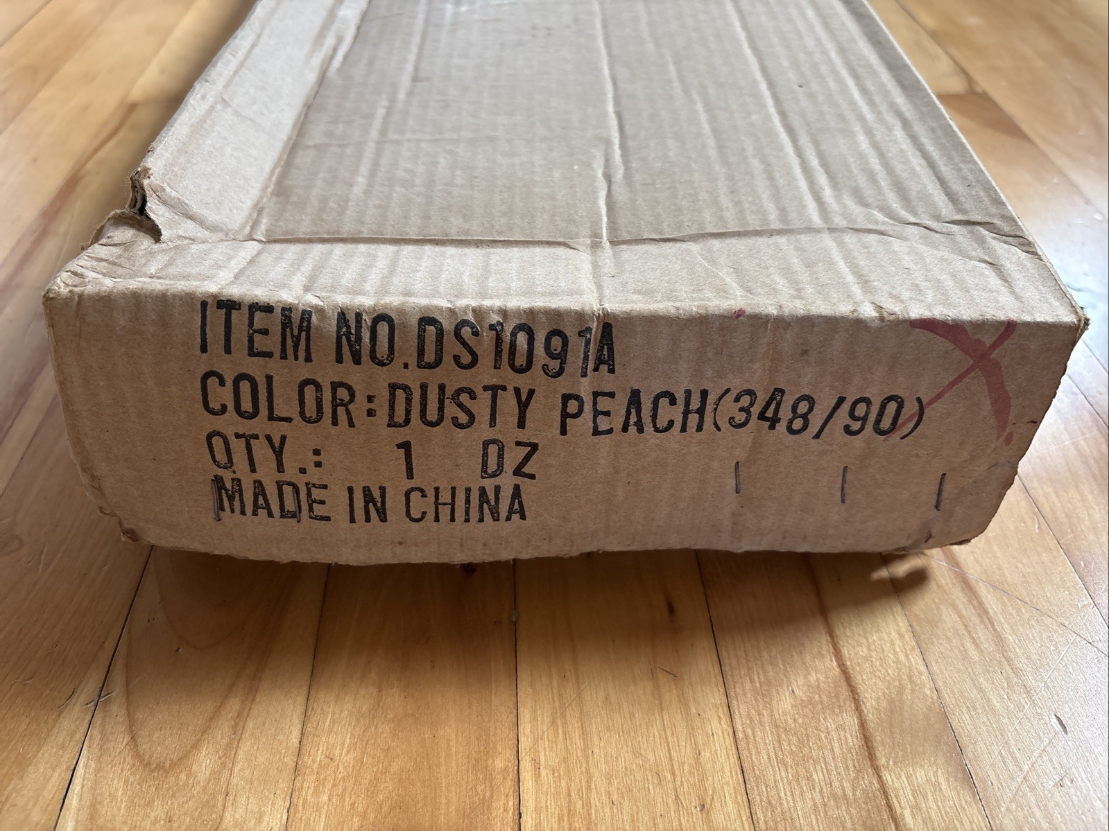 Vintage Plastic 33” Dusty Peach Larkspur Flower Stems Case of 12 New Old Stock