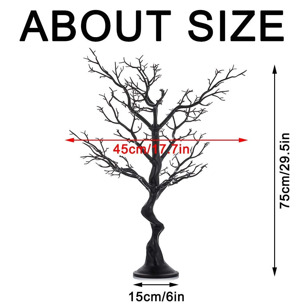 Sziqiqi Resin Artificial Tree for Centerpiece, Home 30in-2pcs, Black