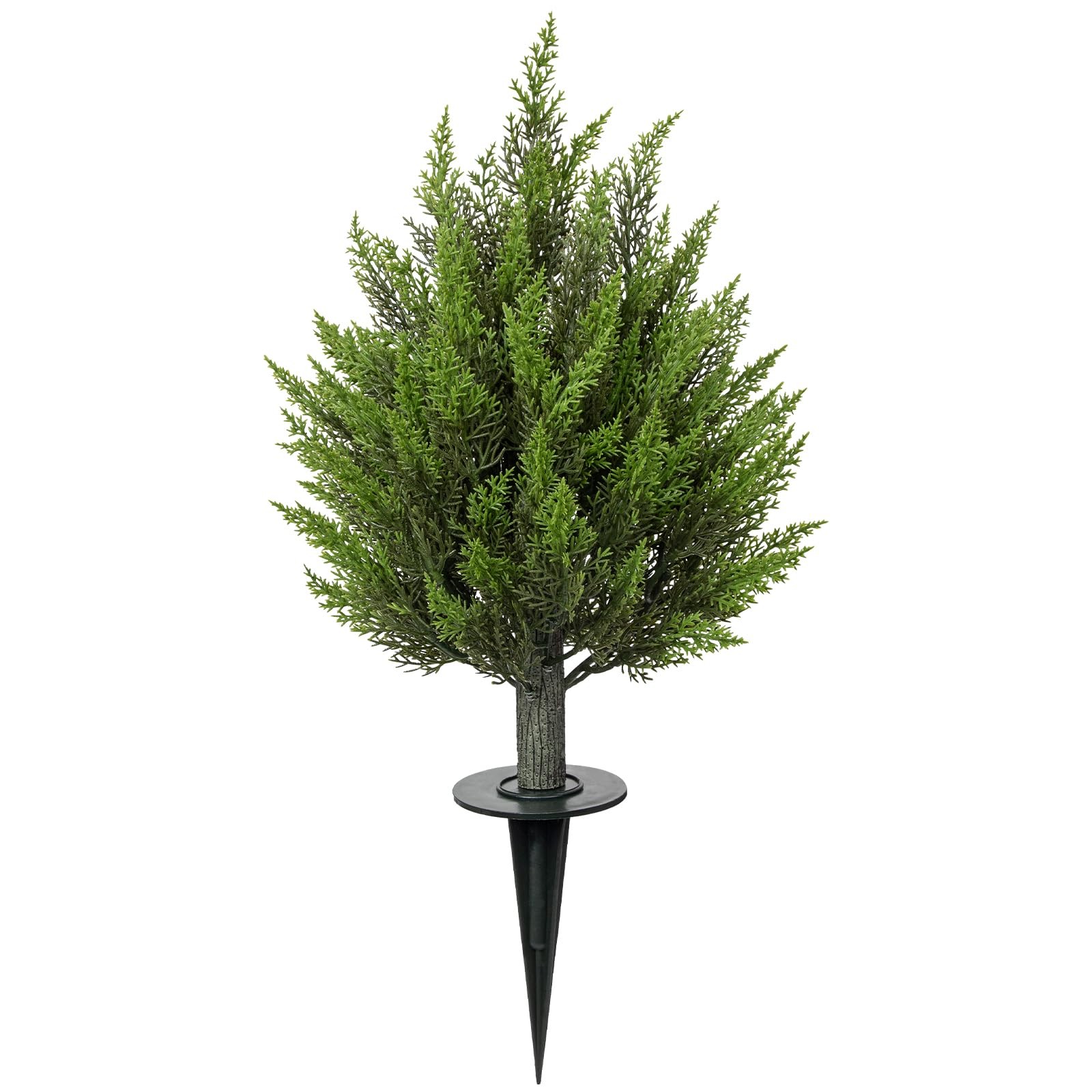 25.6” Outdoor Artificial Cedar Plant, Realistic Cypress Topiary Trees with G…