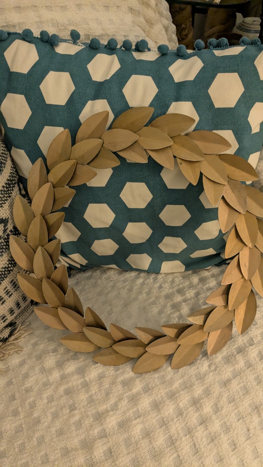 Laurel Wreath Cut out Iron 13″ In Diameter