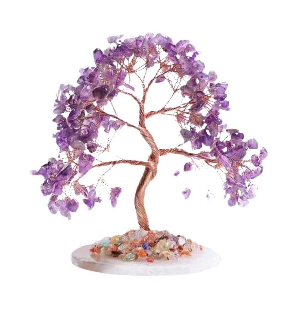 Crystal Tree of Life 7 Chakra Healing Stones for Home, Office Desk Decor, Fen…