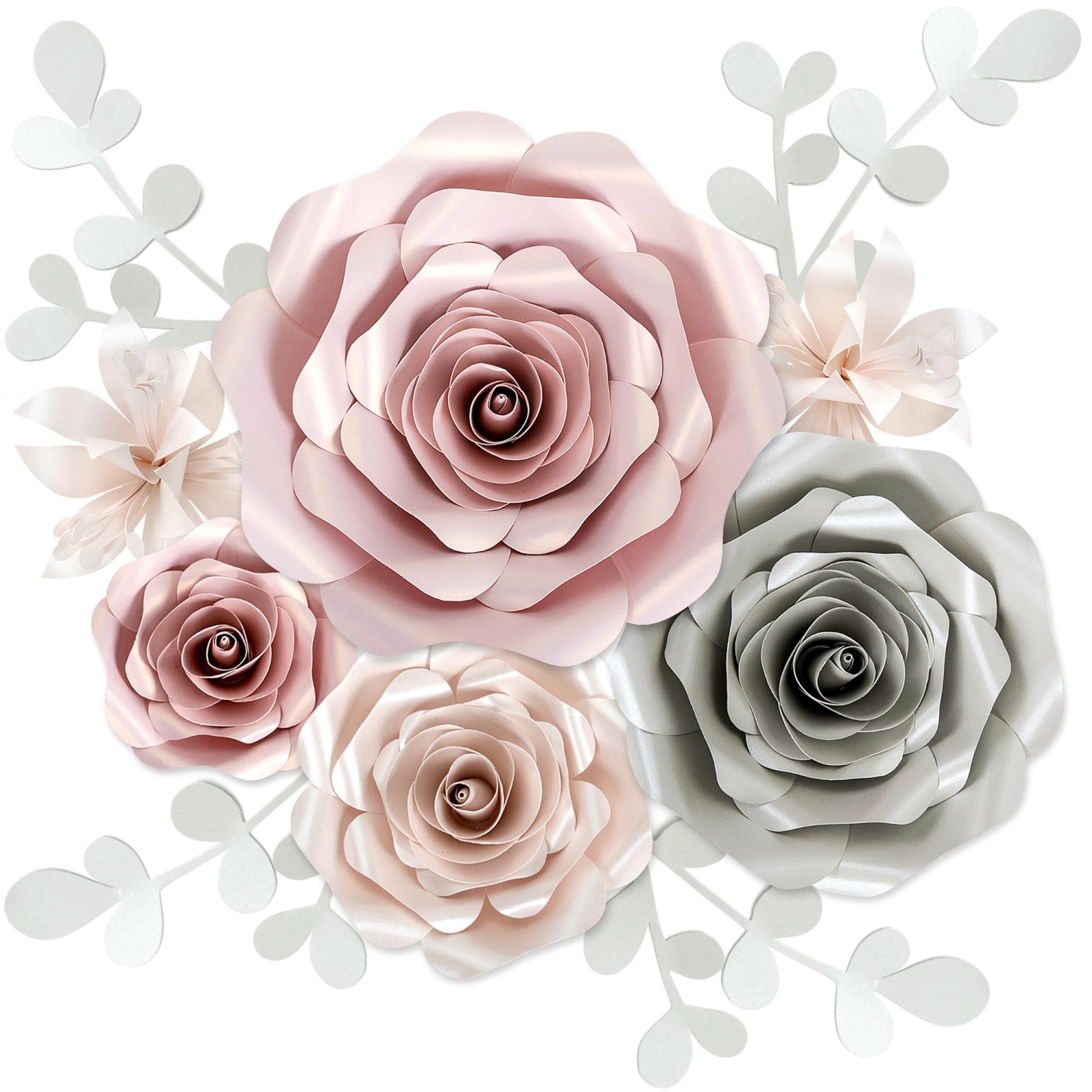 Paper Flowers Wall Decor – 3D Flower Wall Backdrop for Baby Nursery, Girls Ro…