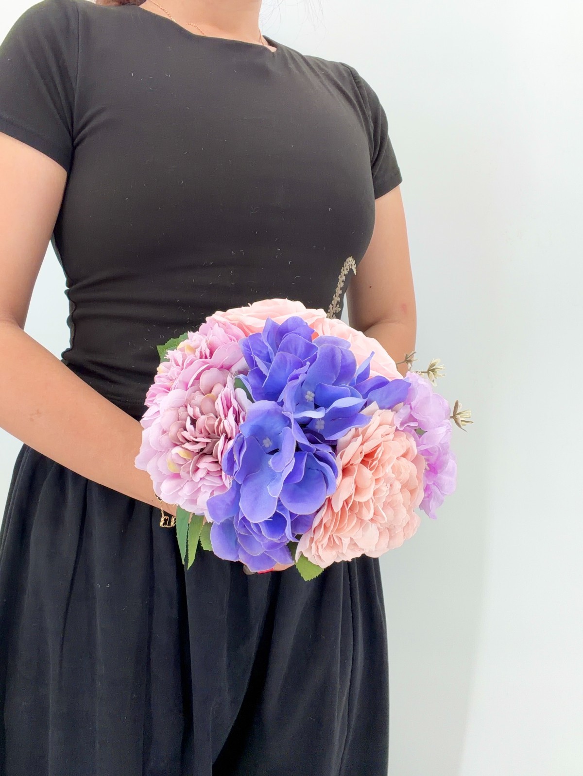 Pink Lavender Blue Bridal Bouquet, Pastel Wedding Flowers, Bouquet, Silk Flower