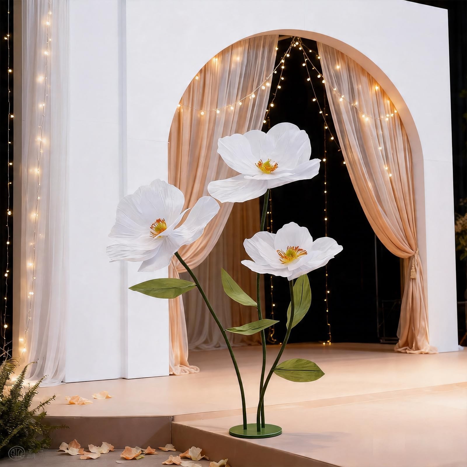 ZHBHYZ Giant Artificial Flowers for Decoration with Stand,Large Paper Flowers…
